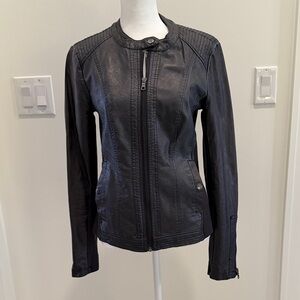 Women's Grey blue moto Jacket